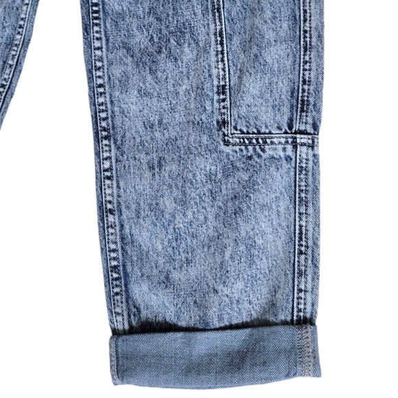 Petra 153 | Acid Wash Cargo Boyfriend Jeans | Size Medium - Picture 14 of 15